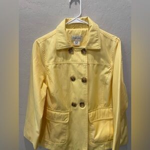 St John's Bay Yellow light rain Jacket in great condition size medium
